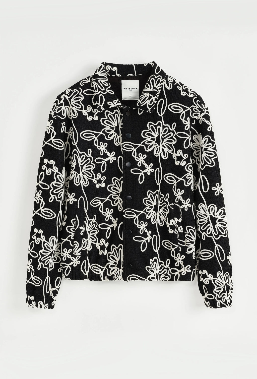 Ensemble Homme Noir Motifs Floraux – Veste & Pantalon bonhomme