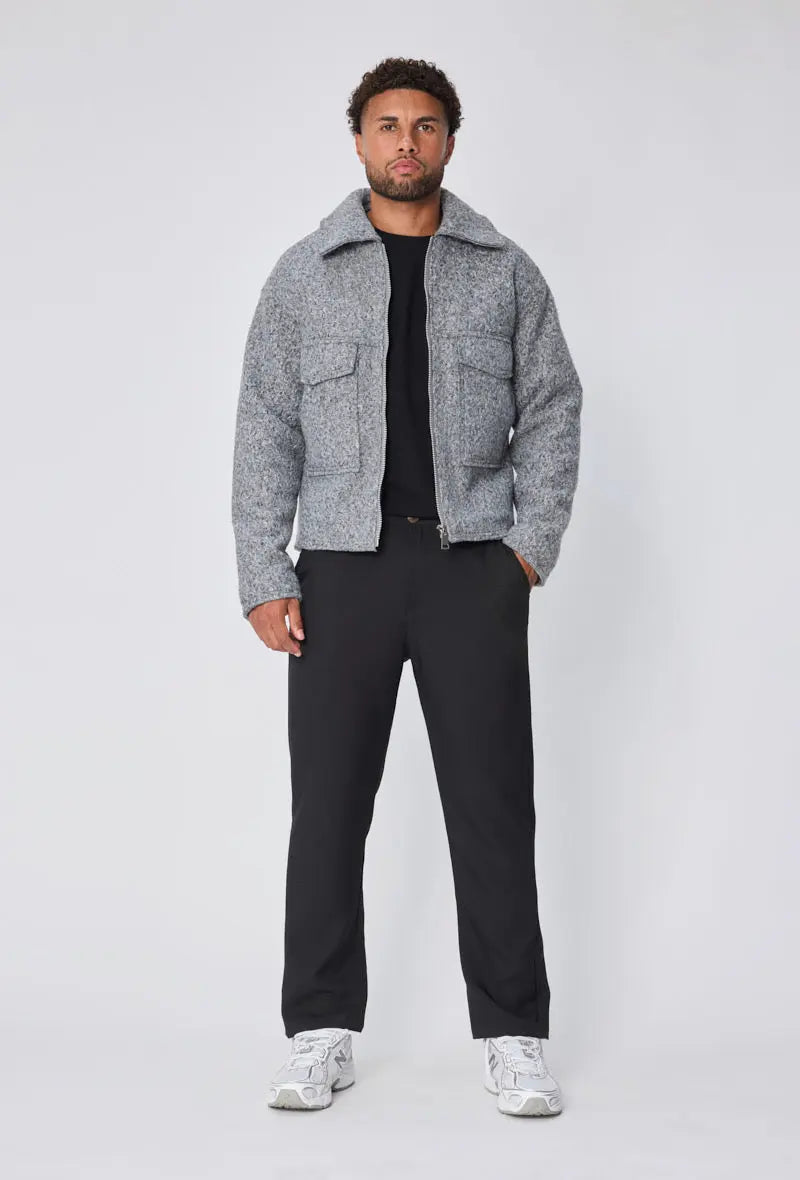 Veste Homme Grise Bouclée bonhomme