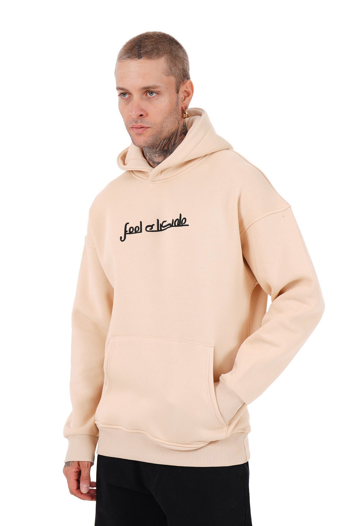 Sweat Capuche Beige Fell