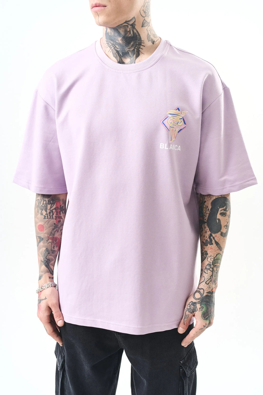 Tee Shirt Blanca Monument Violet bonhomme