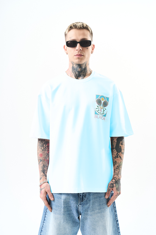 Tee Shirt Blanca Tennis Ciel