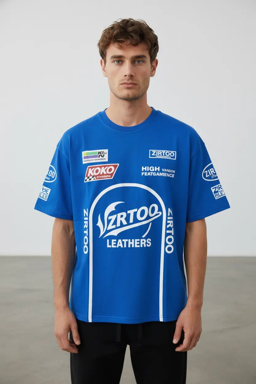 T-shirt Homme ZRTOO Leathers – inspiration racing bonhomme