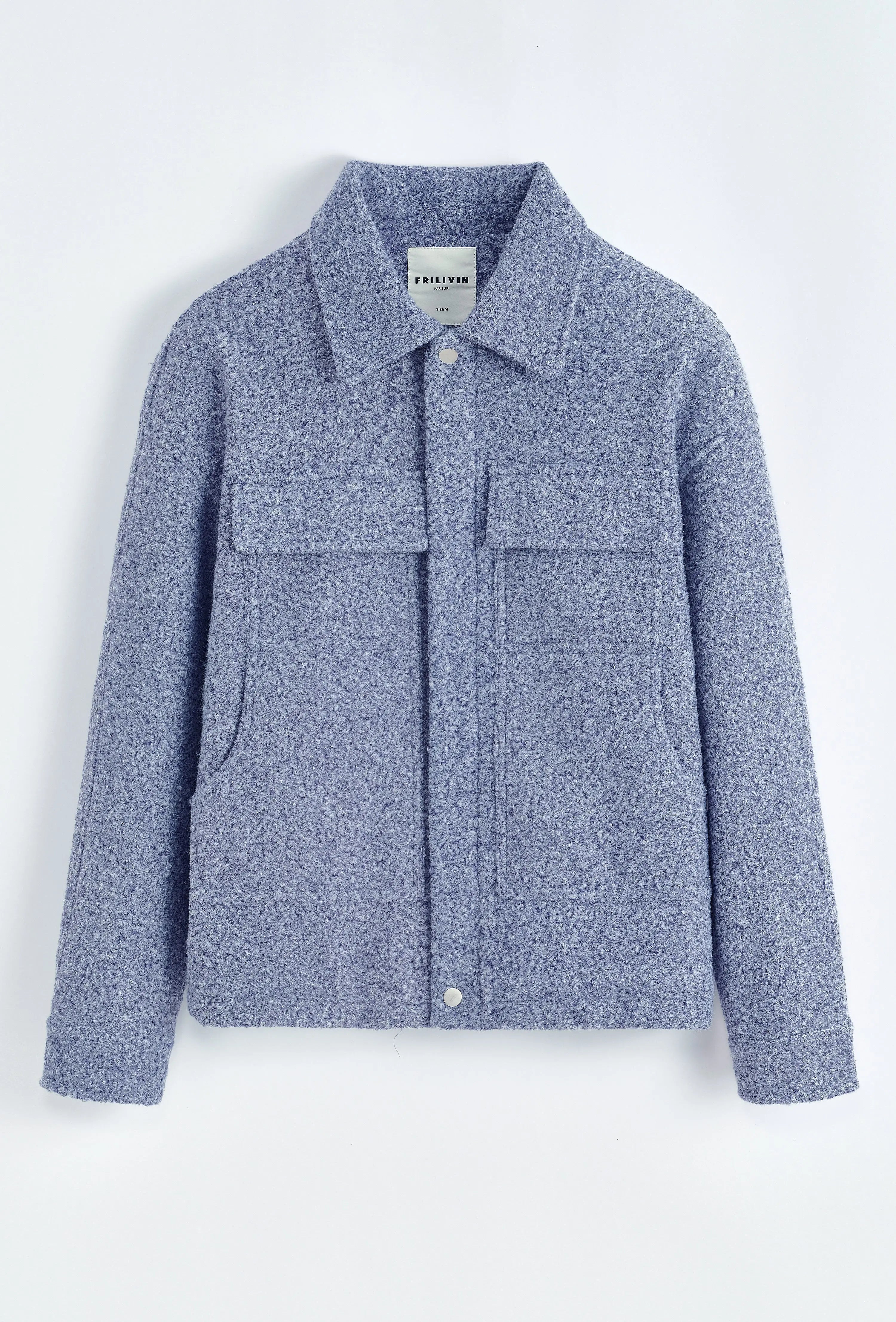 Veste Homme Bleu Ciel Bouclée bonhomme