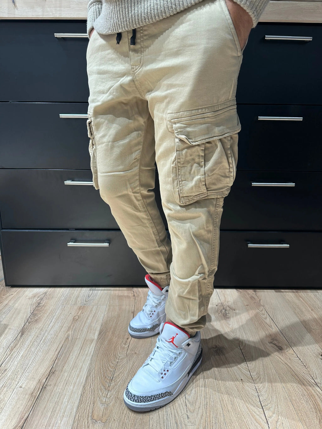 Pantalon Cargo Jogger Beige bonhomme