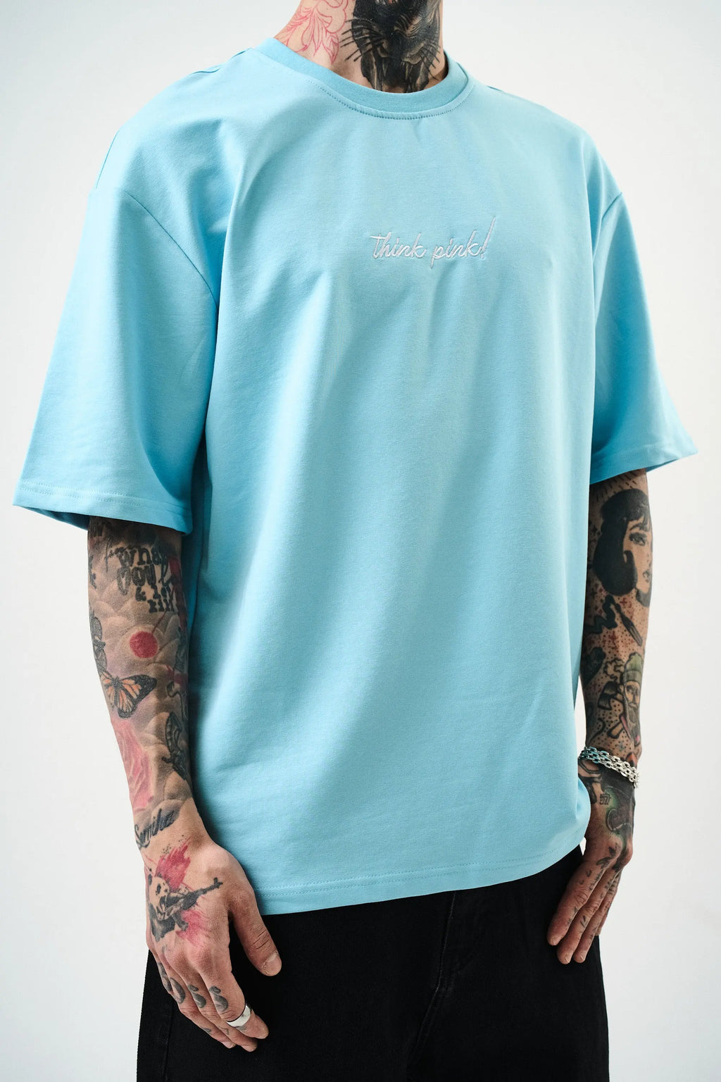 Tee Shirt Leo Think Pink Ciel bonhomme