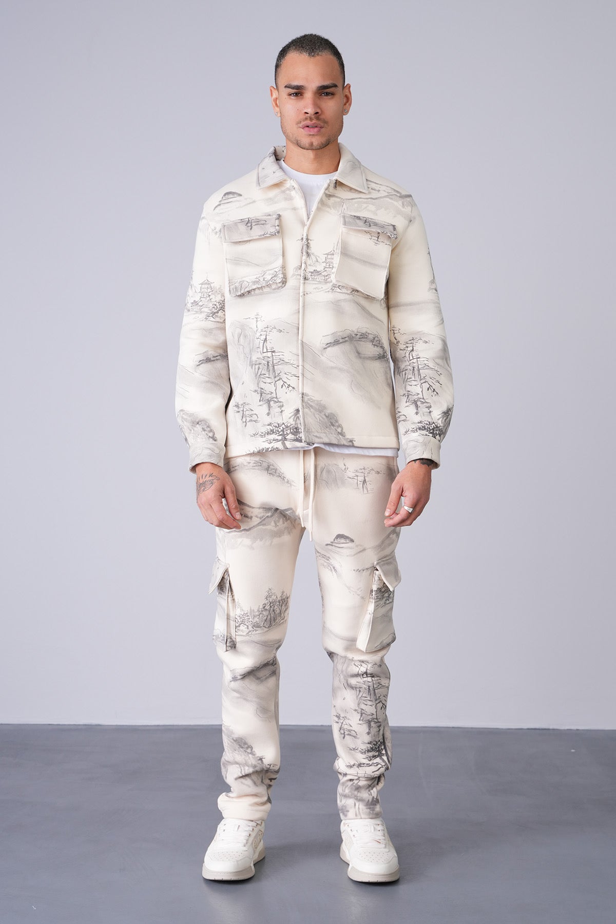 Ensemble Jogging Montagne Beige