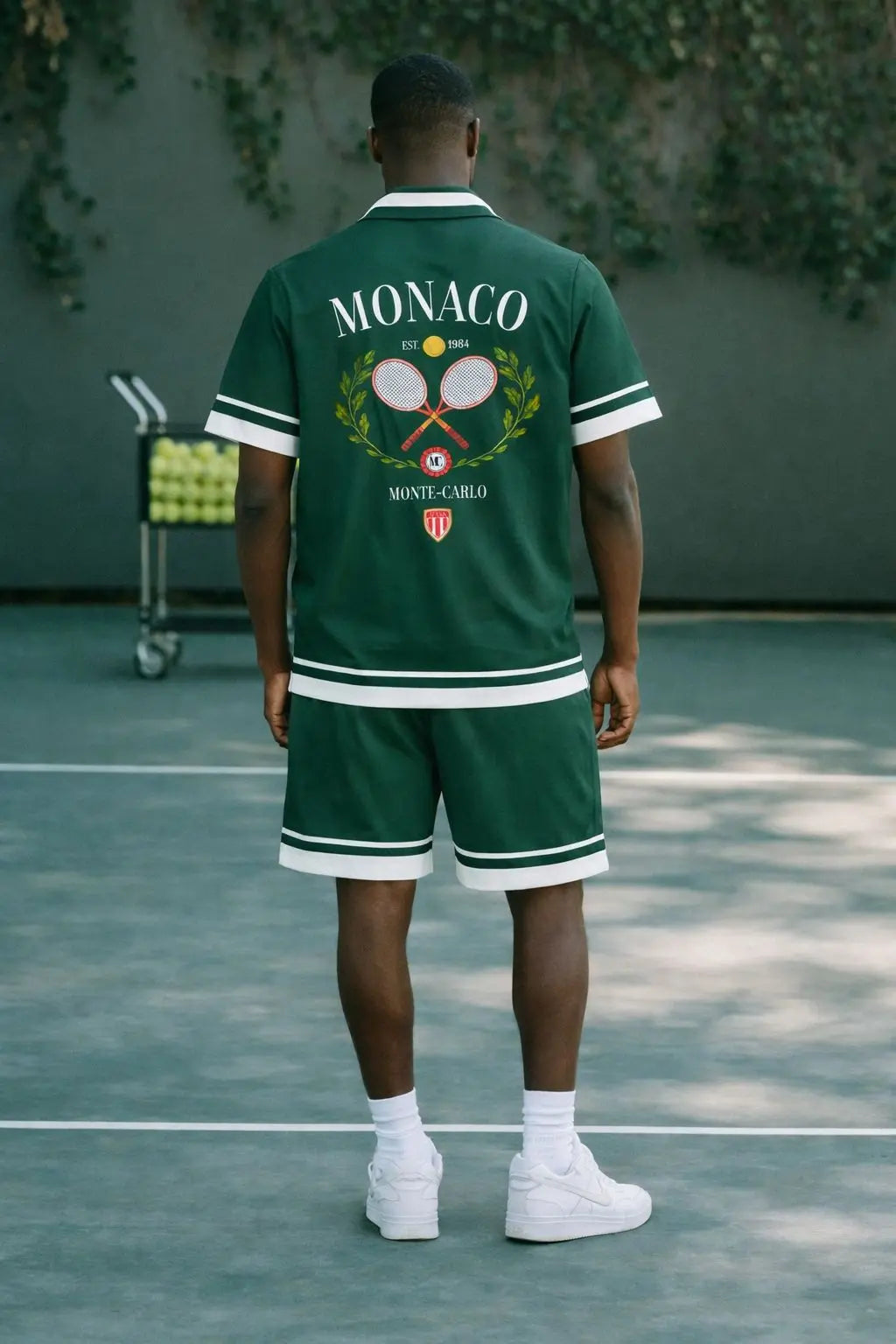 Ensemble Homme chemise short “Monaco Tennis” Esprit Riviera bonhomme