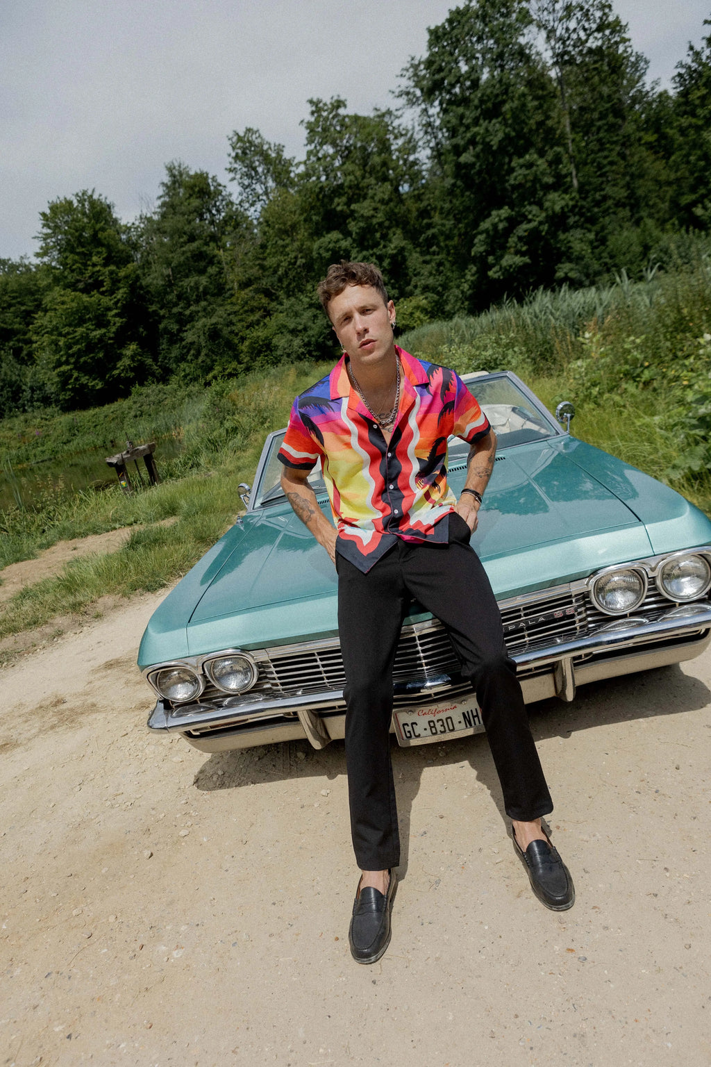 Chemise Homme Sunset Rouge bonhomme