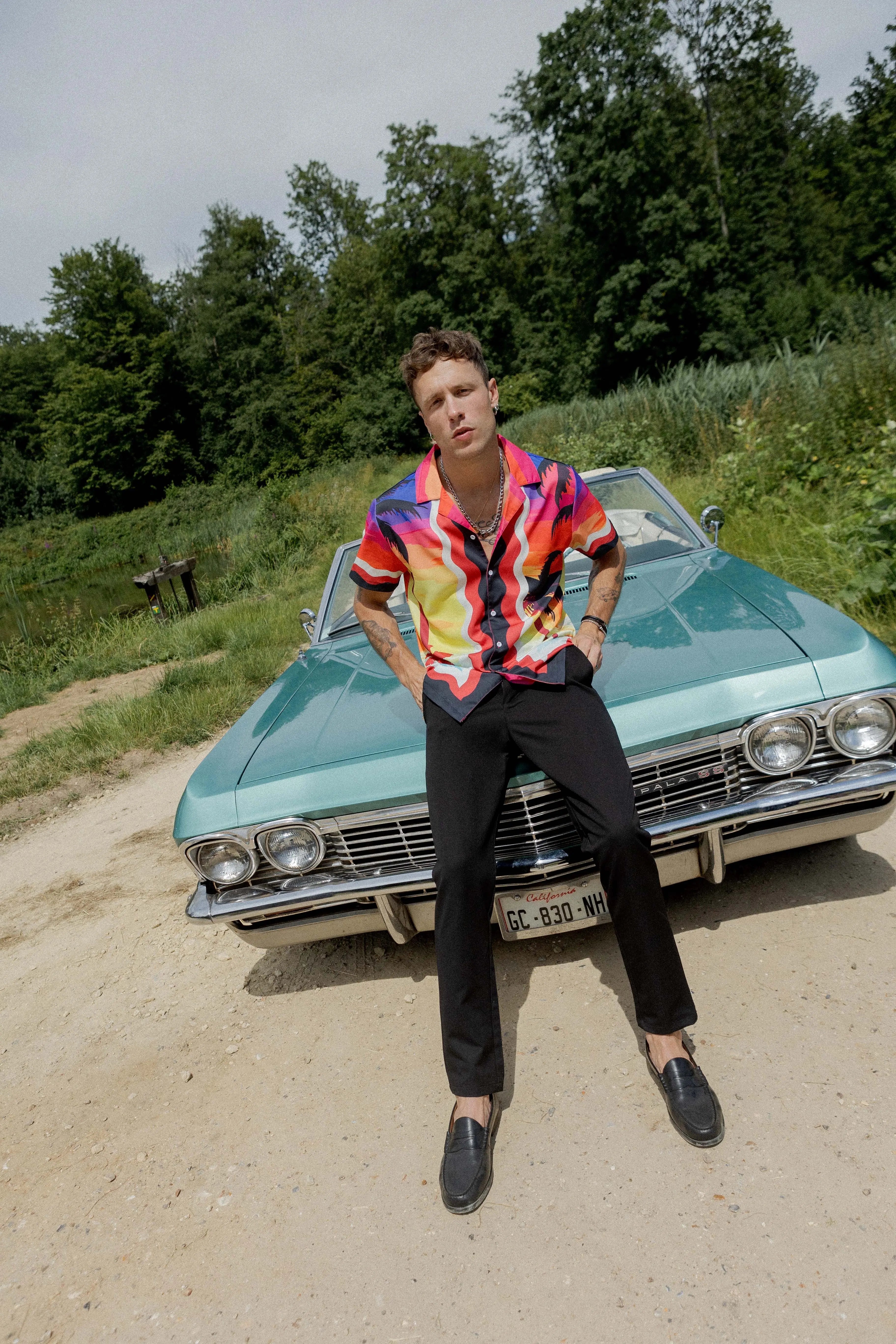 Chemise Homme Sunset Rouge bonhomme