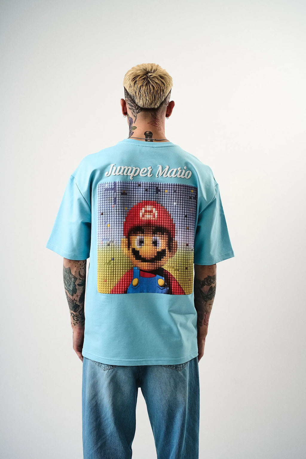 Tee Shirt Jumper Mario Ciel bonhomme