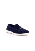 Mocassin homme daim beige semelle blanche Style slip-on