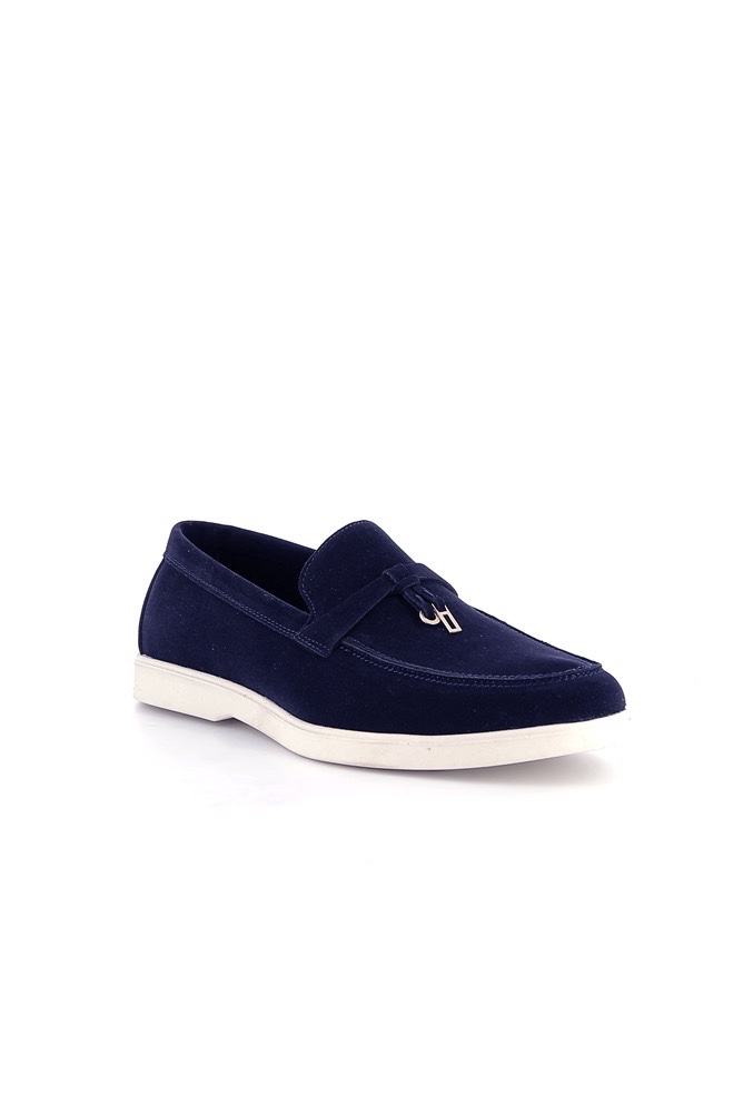 Mocassin homme daim beige semelle blanche Style slip-on