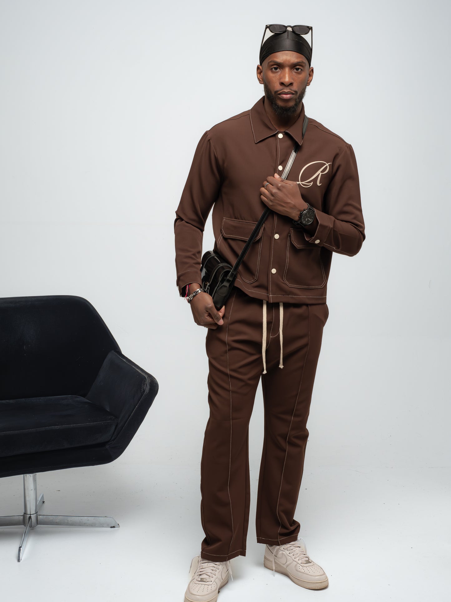 Ensemble Veste et Pantalon R Marron