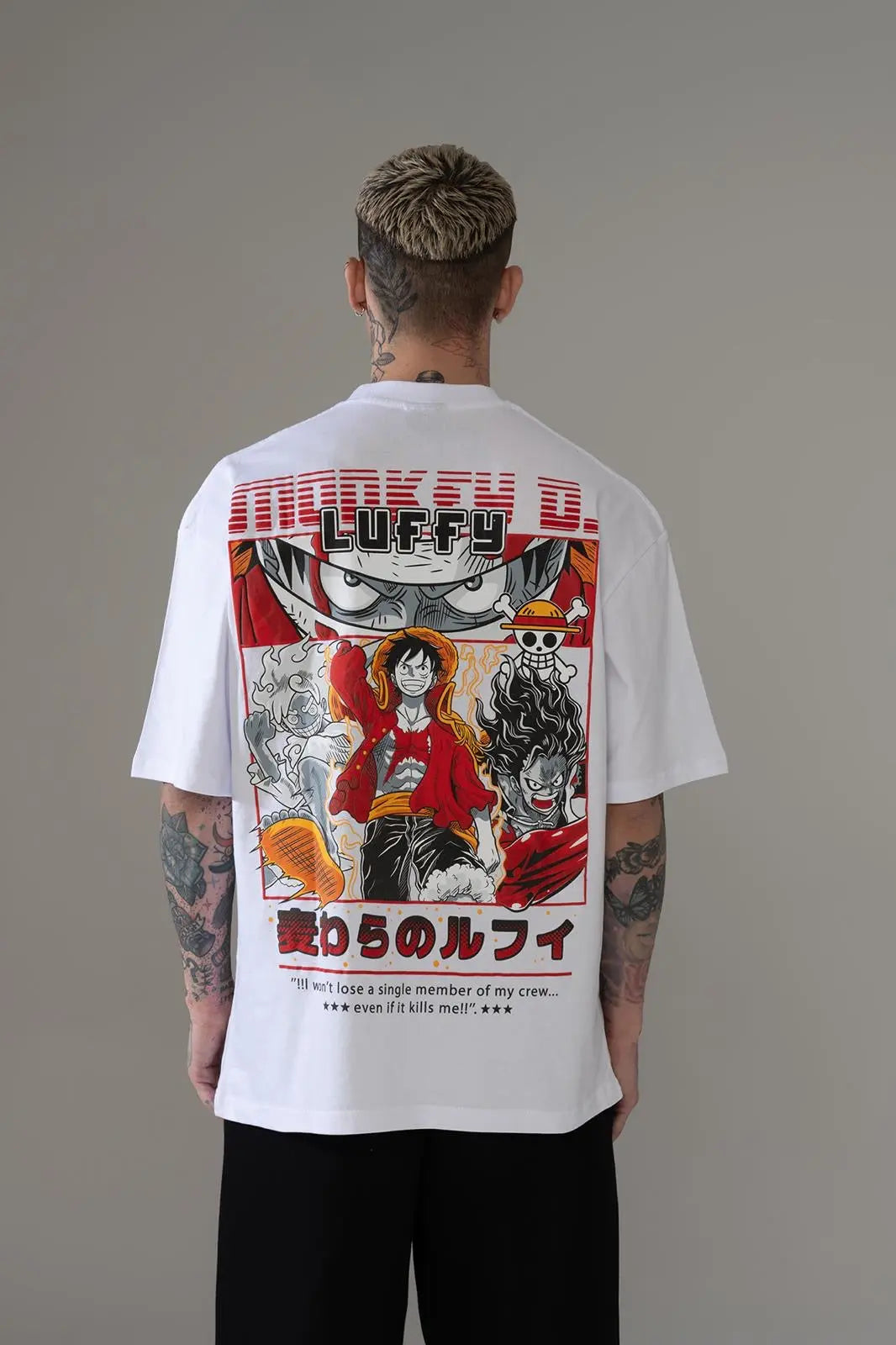 Tee Shirt Luffy Blanc bonhomme