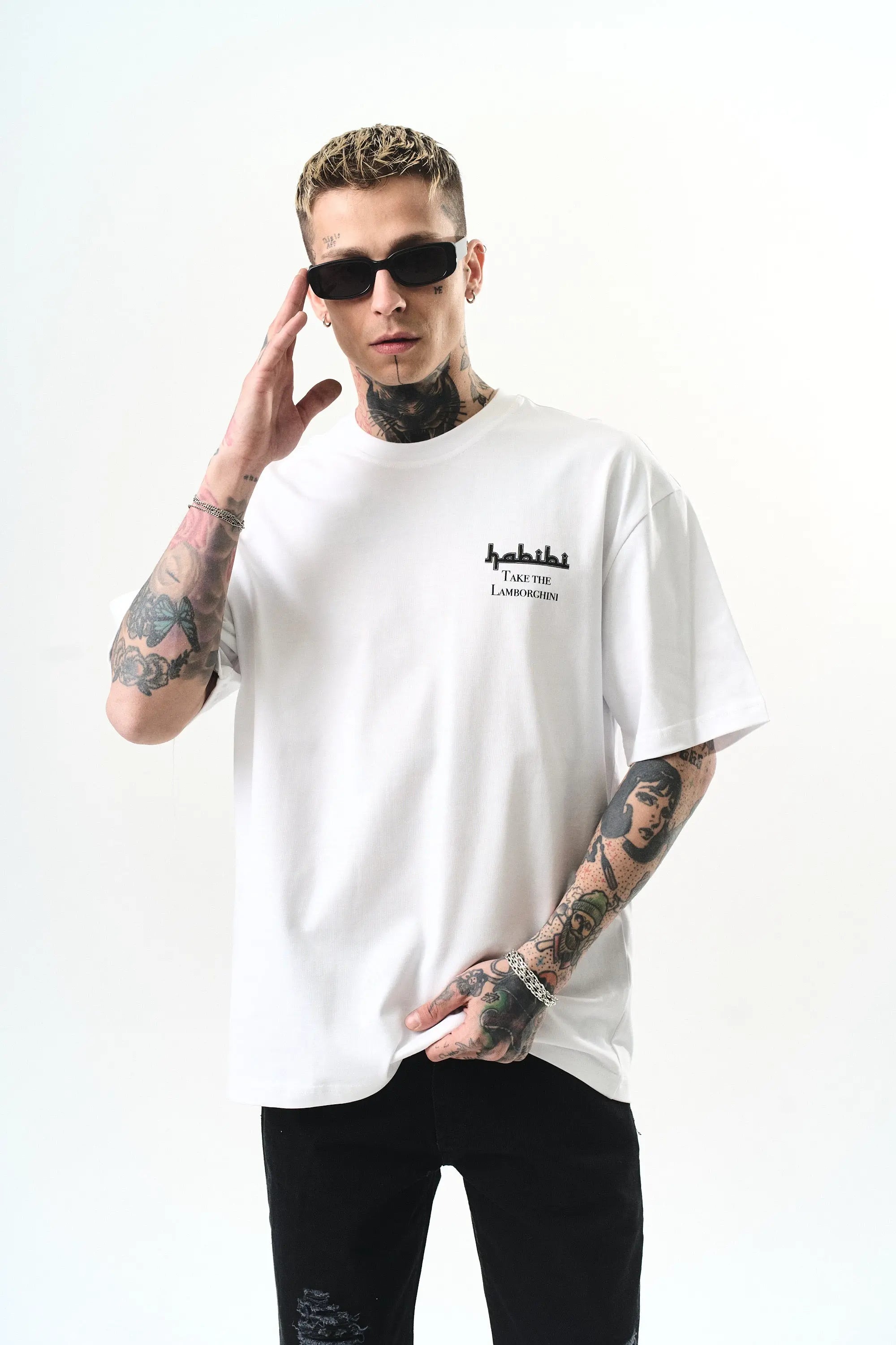 Tee Shirt Lambo Blanc bonhomme