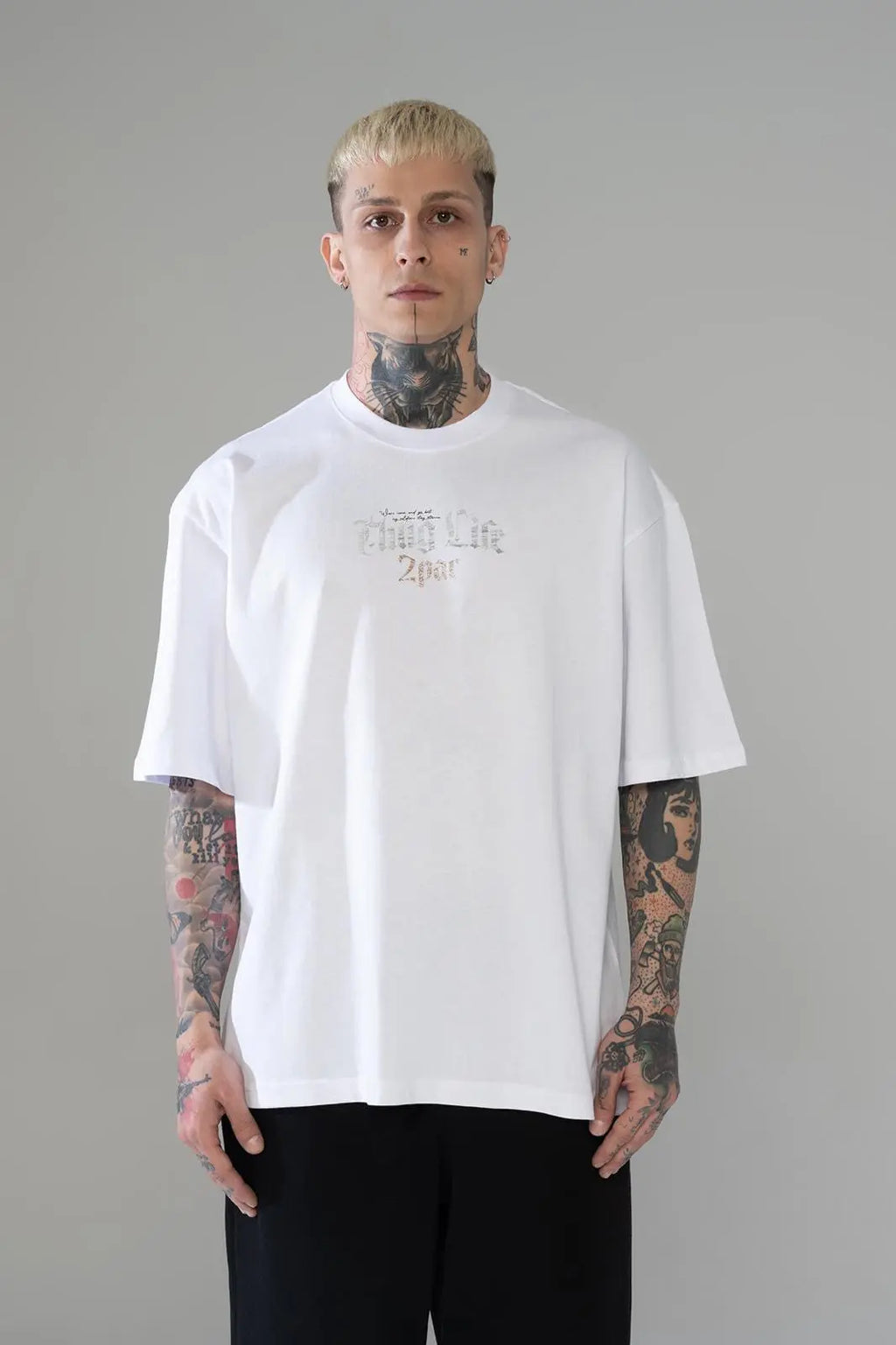 Tee Shirt 2 Pac Blanc bonhomme