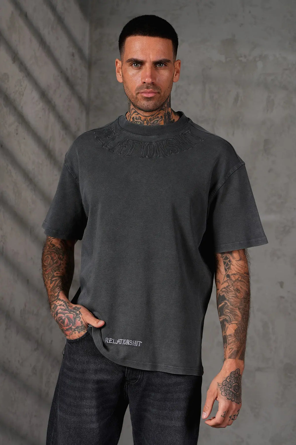 Tee Shirt Relationshirt Noir bonhomme