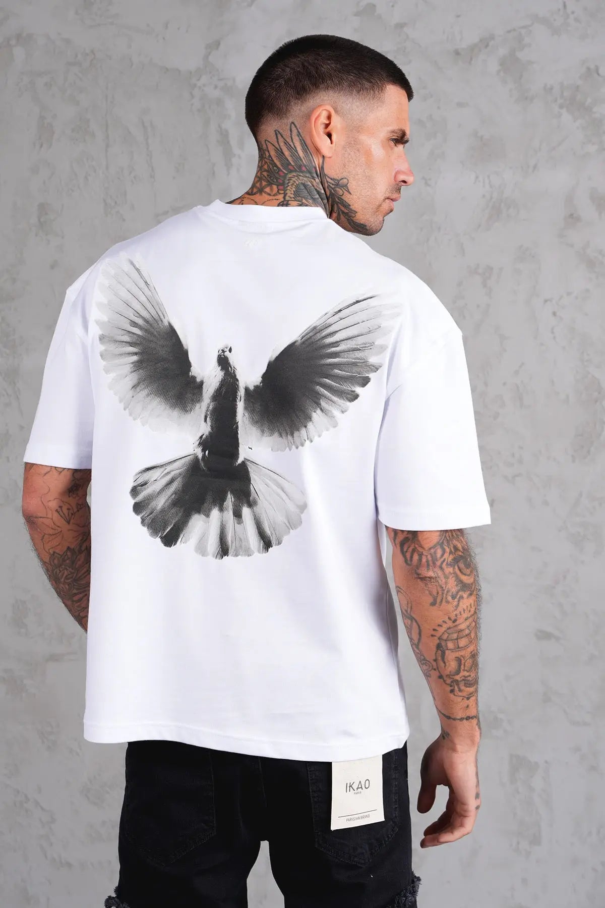 Tee Shirt Colombe Blanc bonhomme