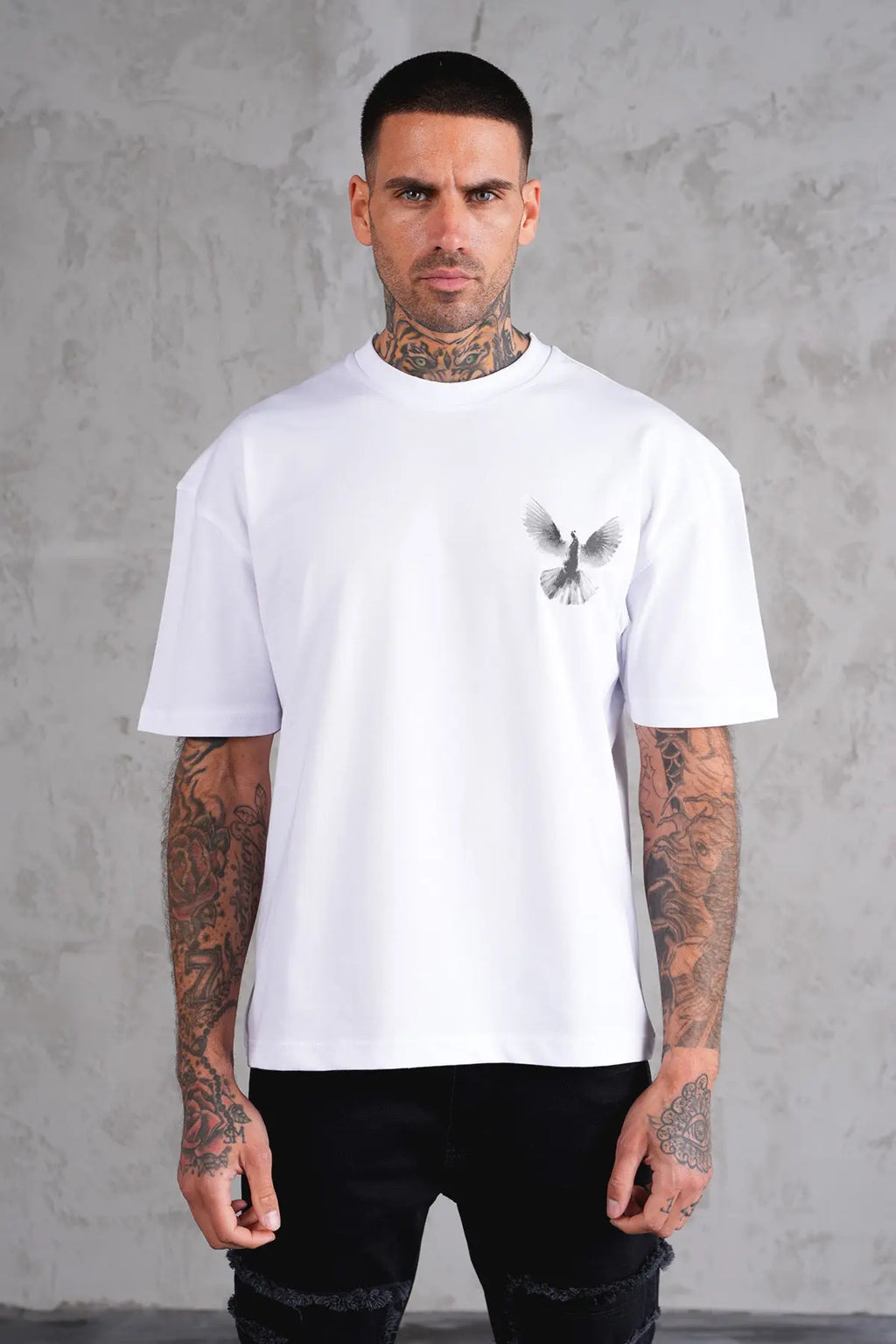 Tee Shirt Colombe Blanc bonhomme