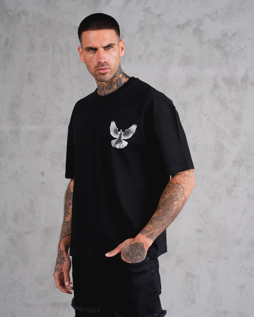 Tee Shirt Colombe Noir bonhomme