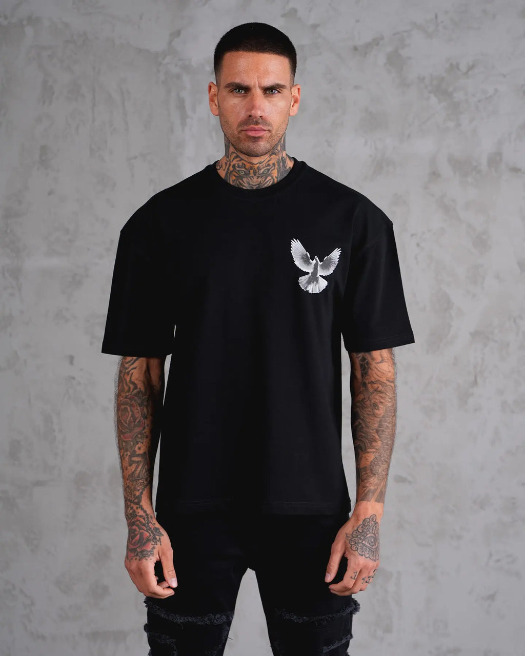 Tee Shirt Colombe Noir bonhomme