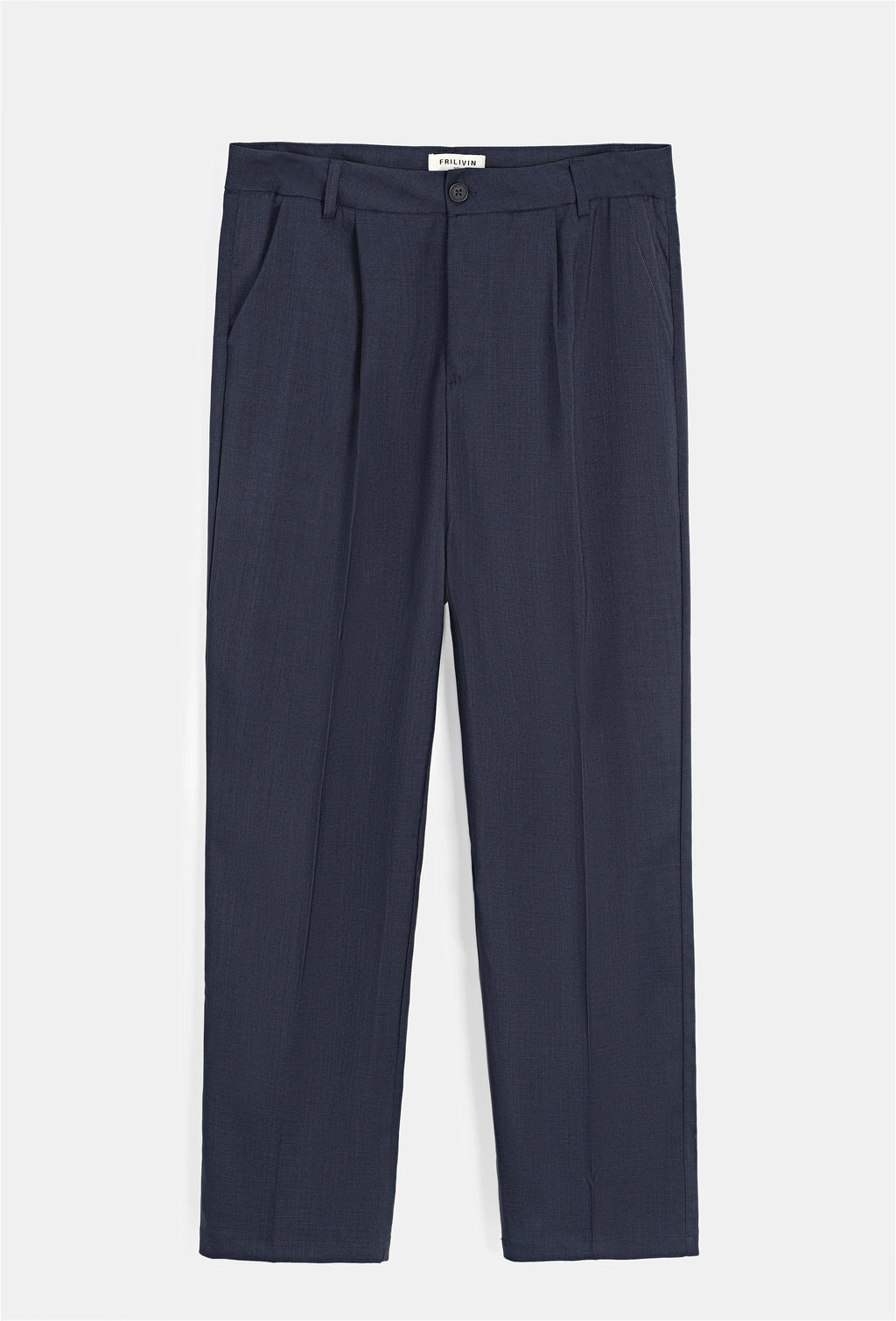 Pantalon à pince Marine Coupe baggy bonhomme