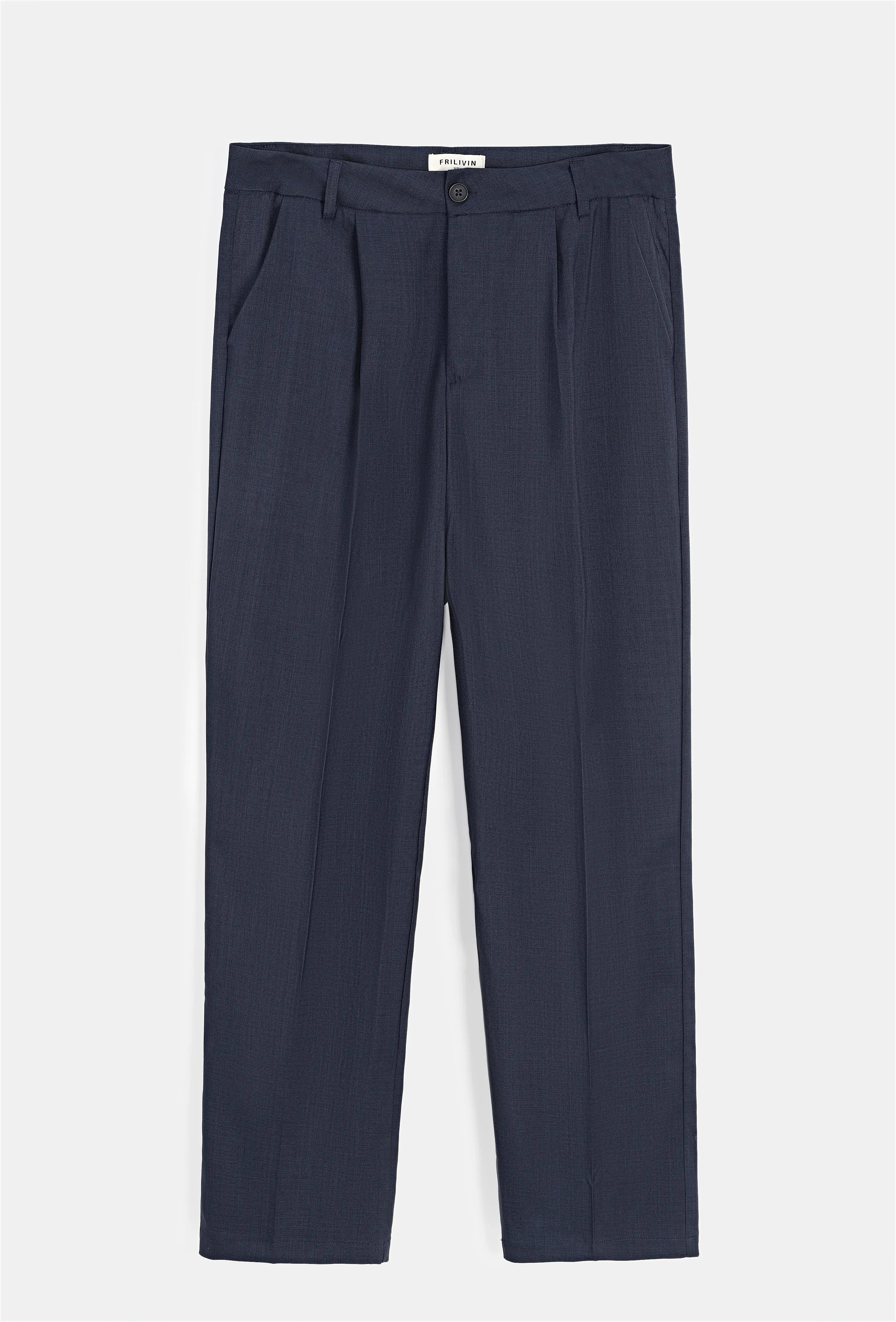 Pantalon à pince Marine Coupe baggy bonhomme