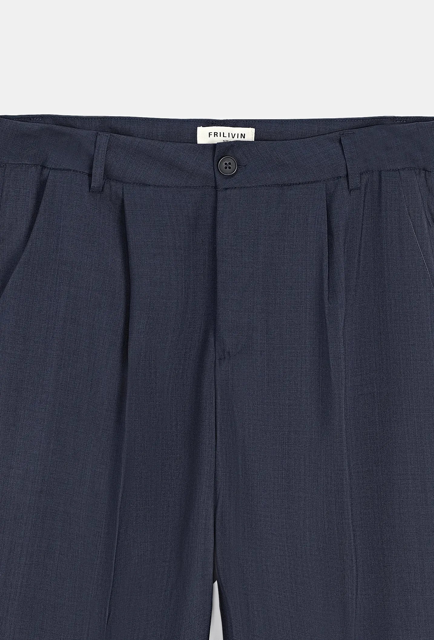 Pantalon à pince Marine Coupe baggy bonhomme