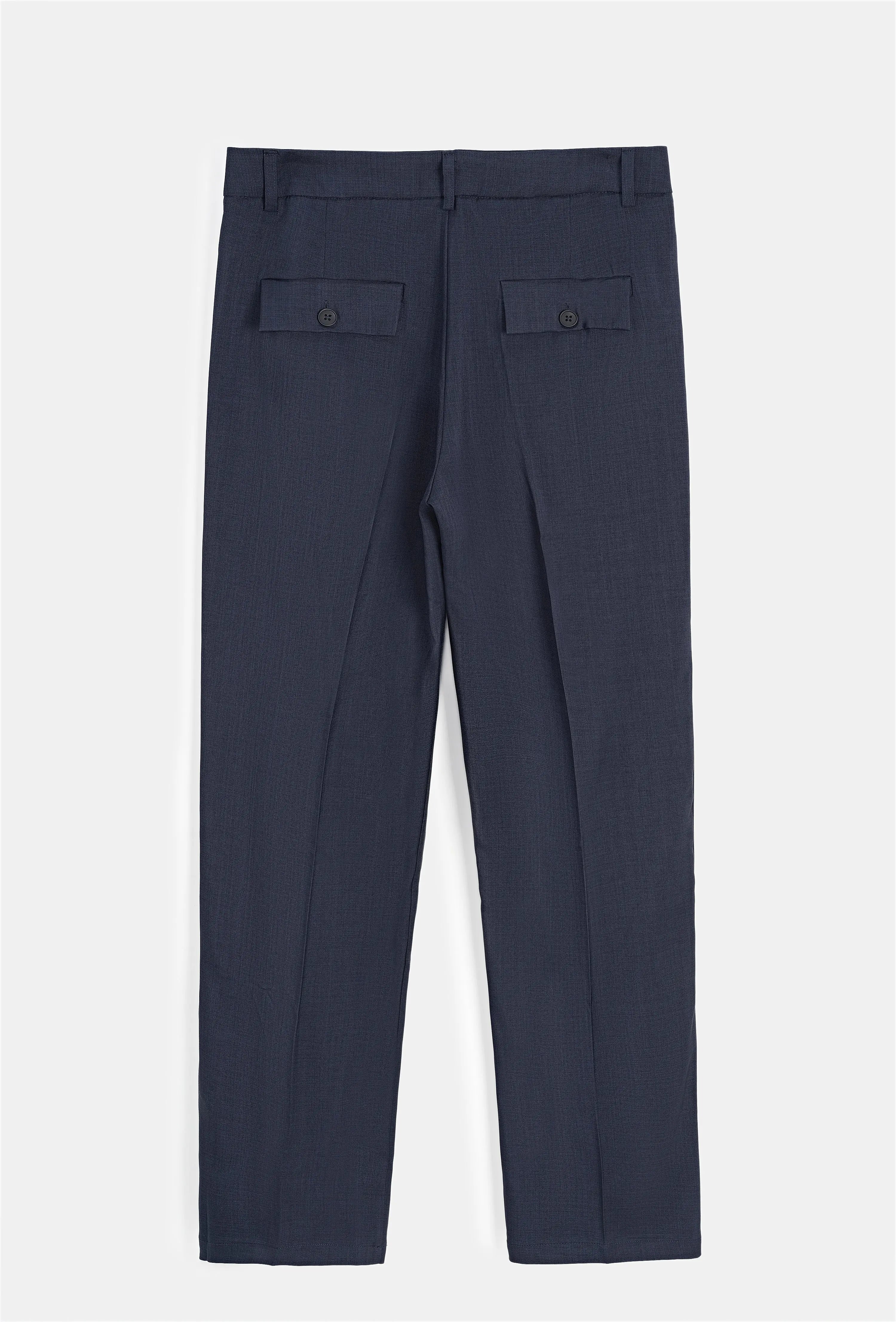 Pantalon à pince Marine Coupe baggy bonhomme