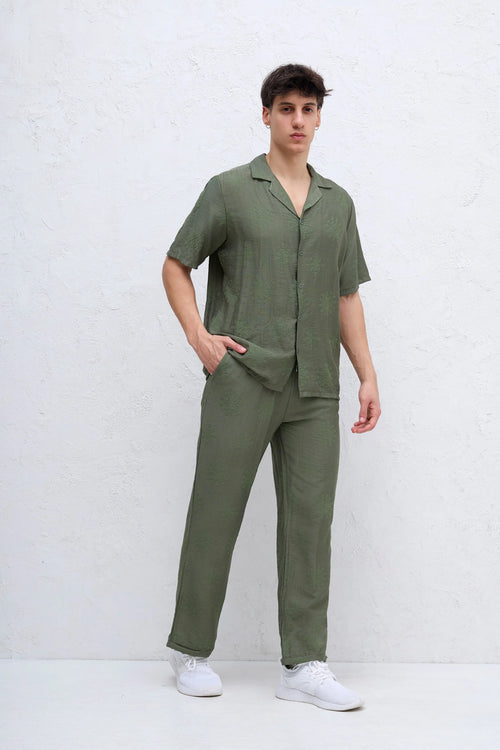 Ensemble Chemise et Pantalon Kaki bonhomme
