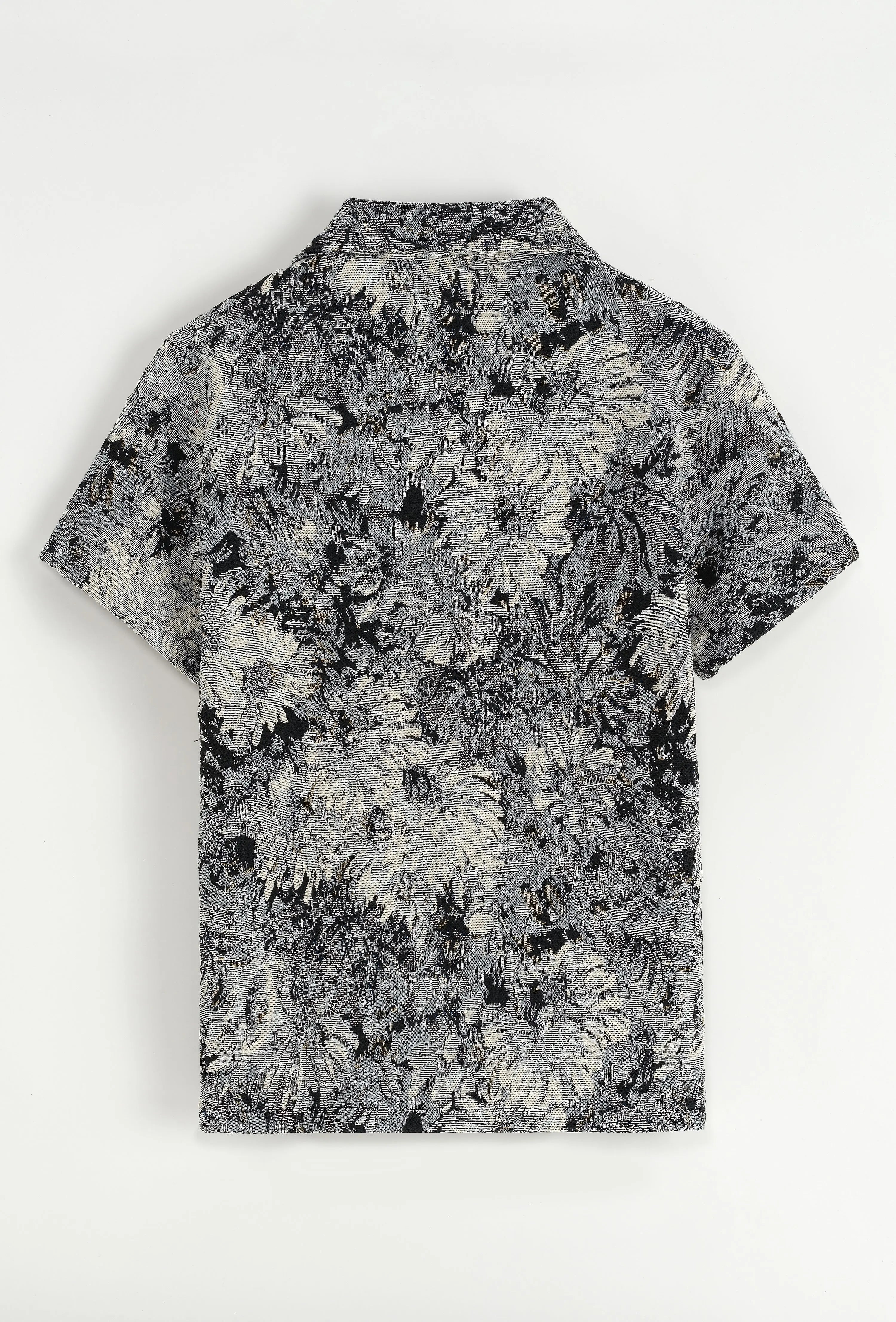 Ensemble Chemise et Pantalon Floral Gris et Blanc bonhomme