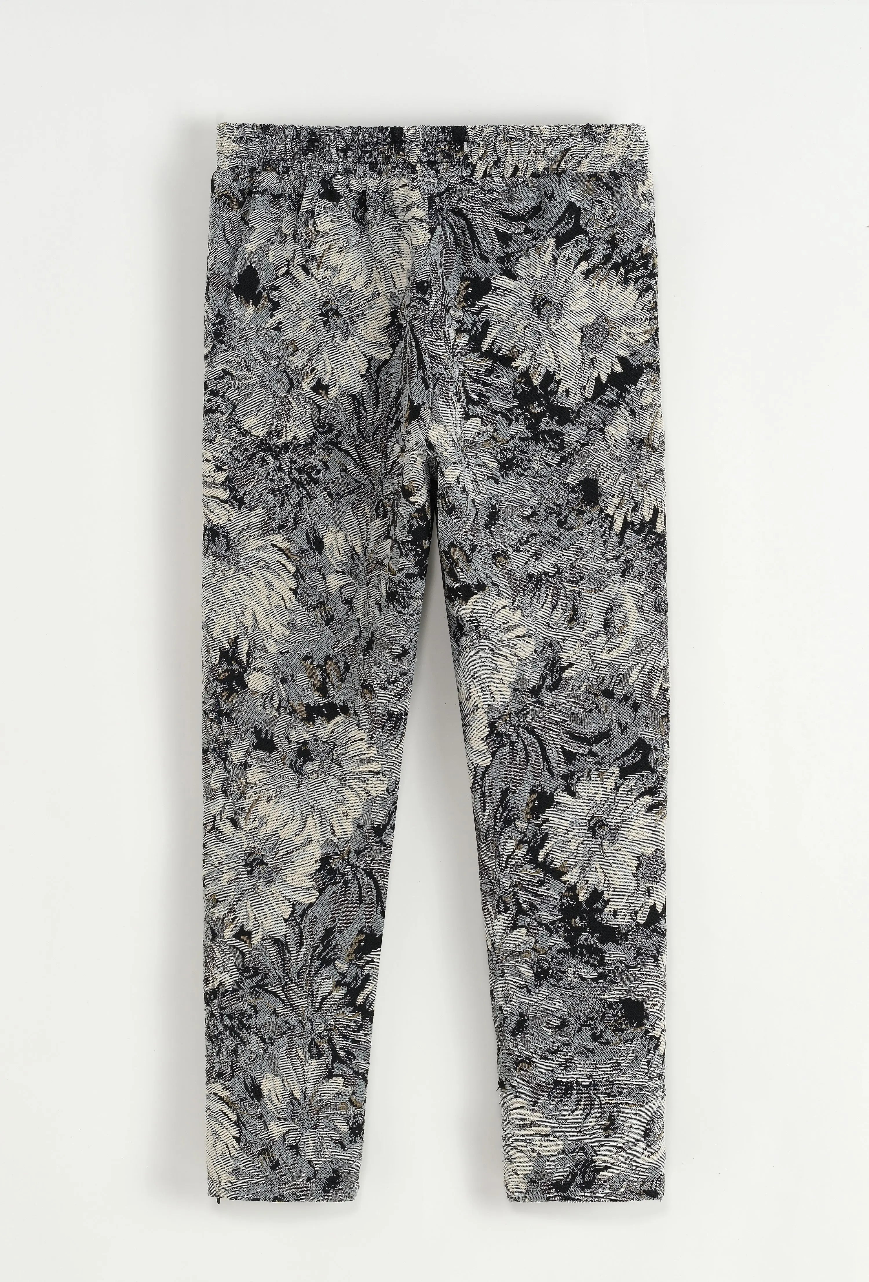 Ensemble Chemise et Pantalon Floral Gris et Blanc bonhomme