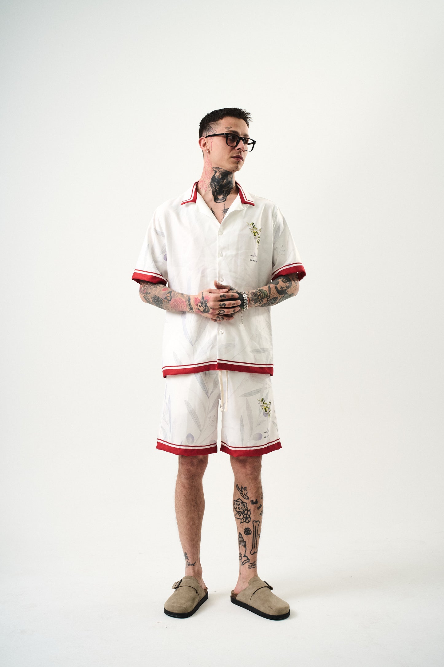 Ensemble Chemise et Short Dry Martini Blanc Rouge
