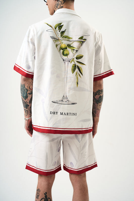 Ensemble Chemise et Short Dry Martini Blanc Rouge
