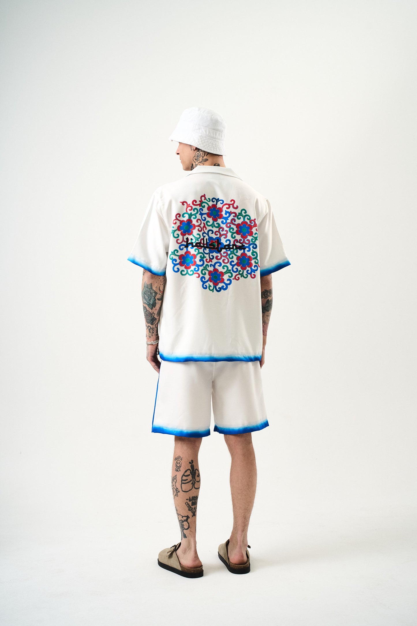 Ensemble Chemise et Short Hallstar Blanc Bleu