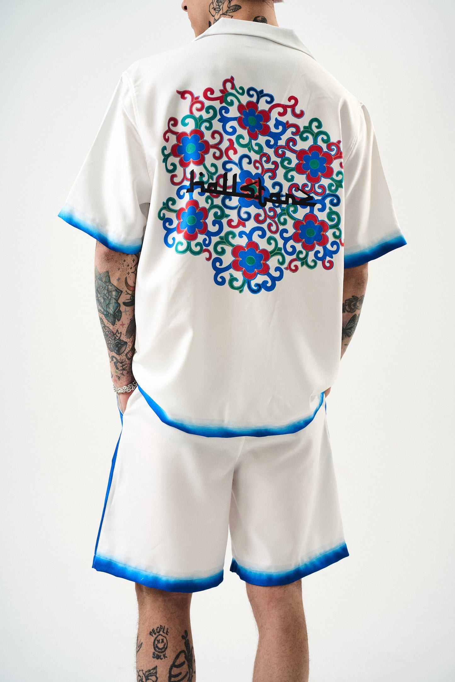 Ensemble Chemise et Short Hallstar Blanc Bleu