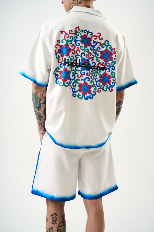 Ensemble Chemise et Short Hallstar Blanc Bleu