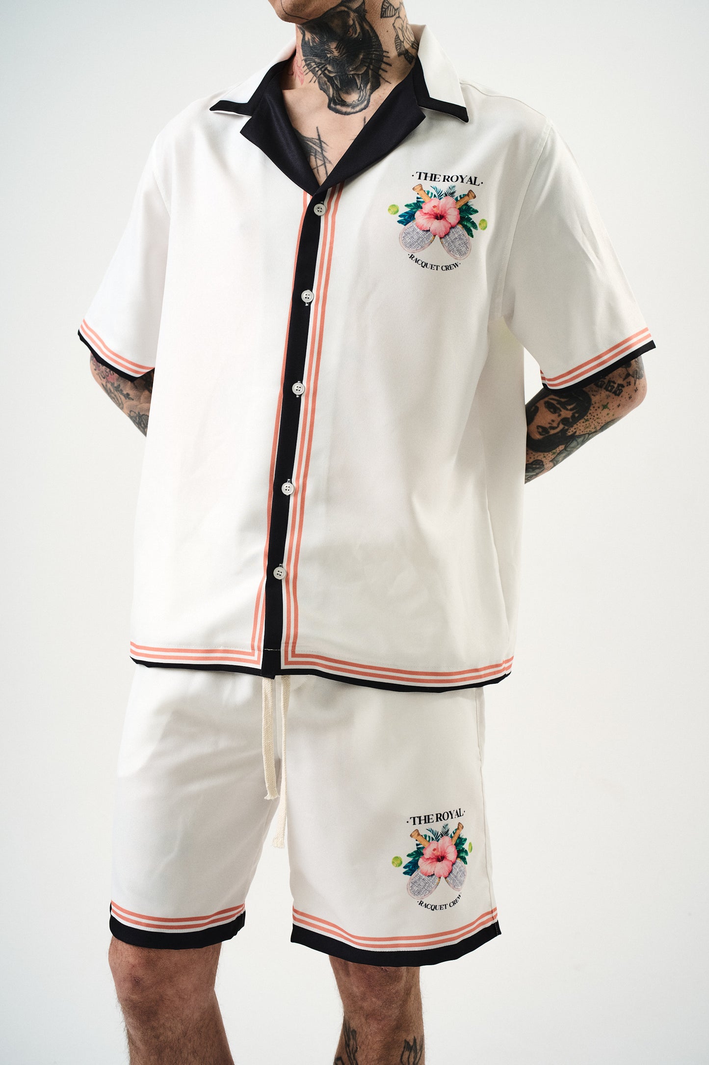 Ensemble Chemise et Short The Royal Blanc Noir