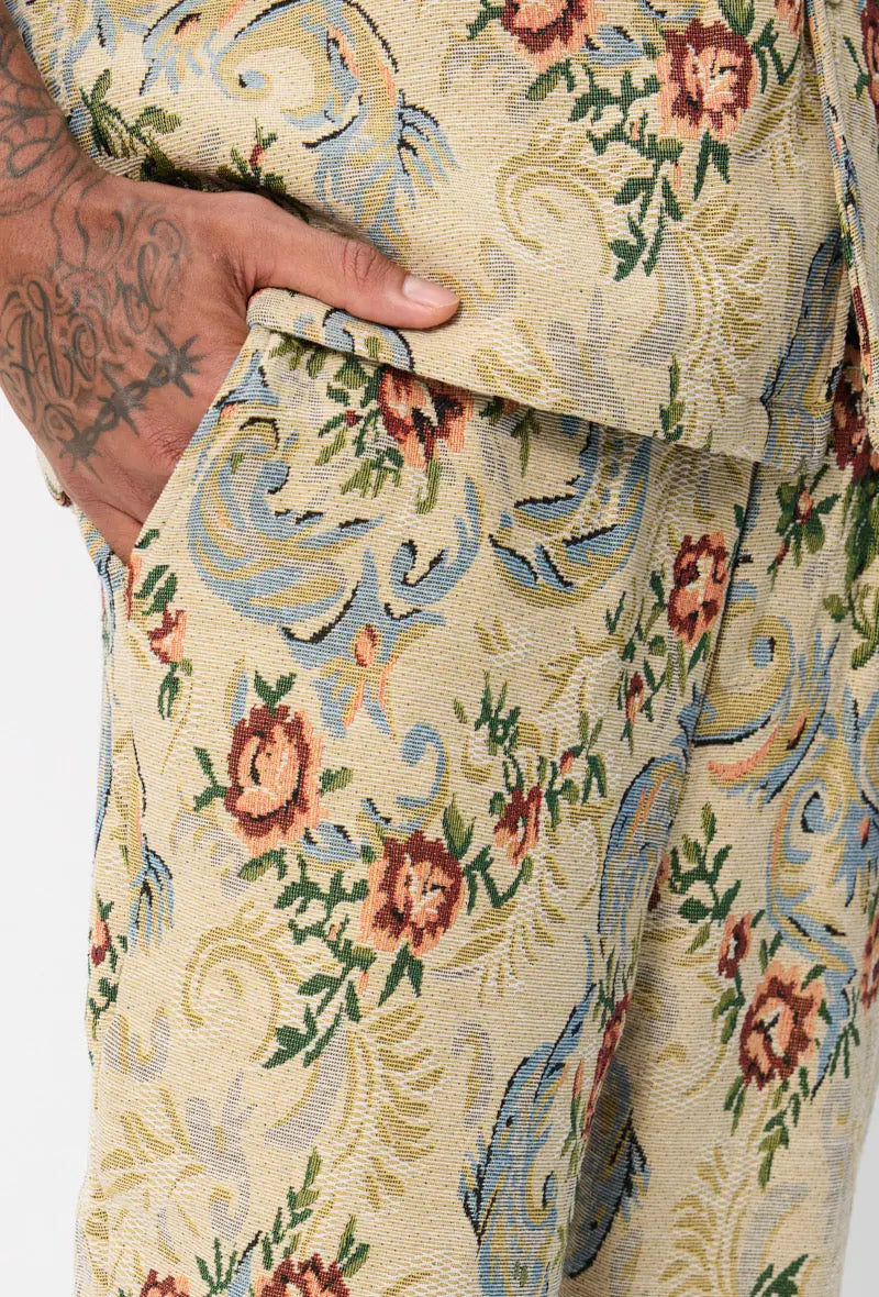 Ensemble chemise et pantalon tissage symbole cashemire bonhomme