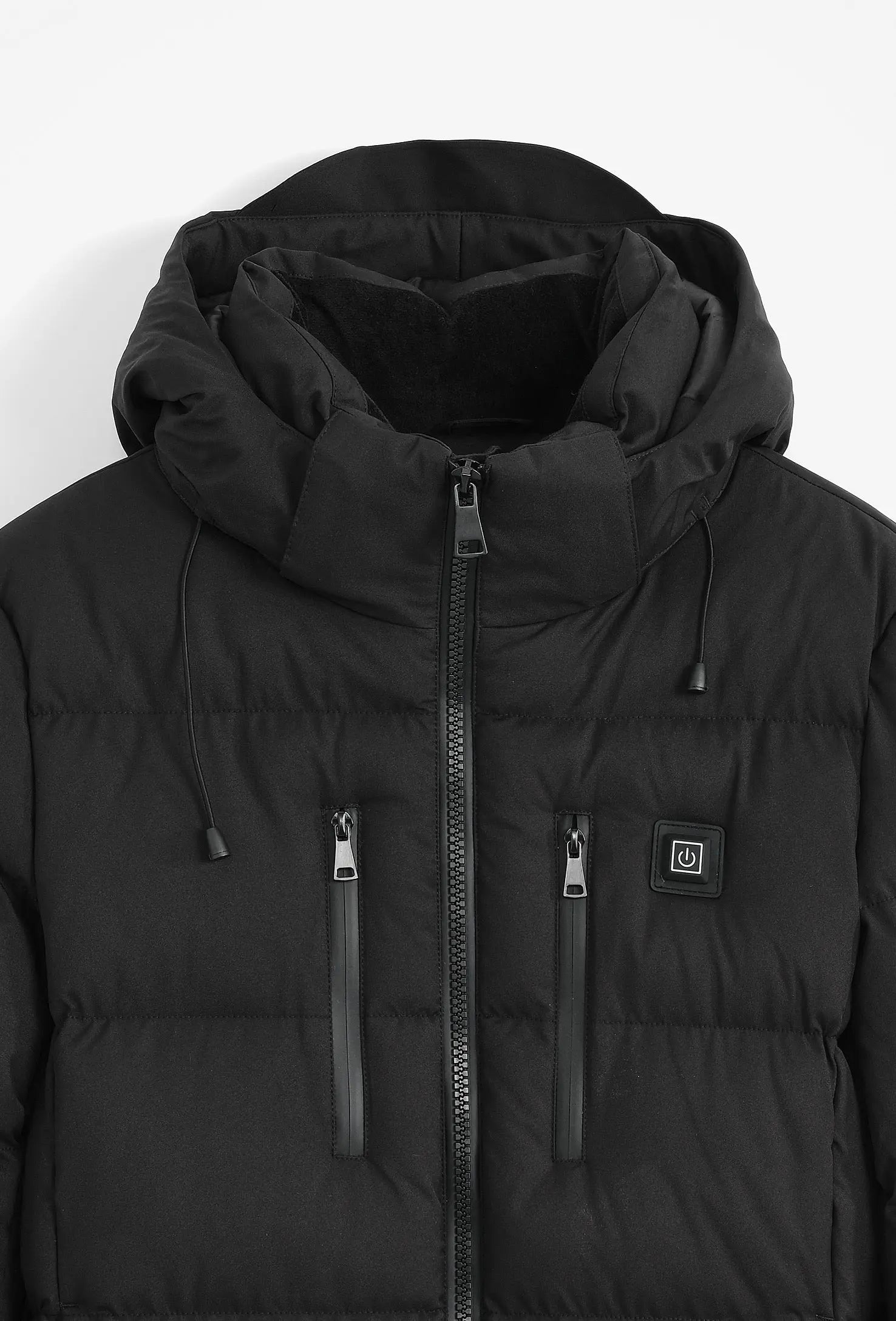 Doudoune Noire Chauffante Homme – Capuche & Zips Étanches bonhomme