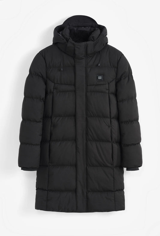 Parka Longue Noire Chauffante Homme – Protection Hiver Streetwear bonhomme