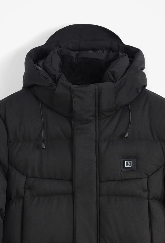 Parka Longue Noire Chauffante Homme – Protection Hiver Streetwear bonhomme
