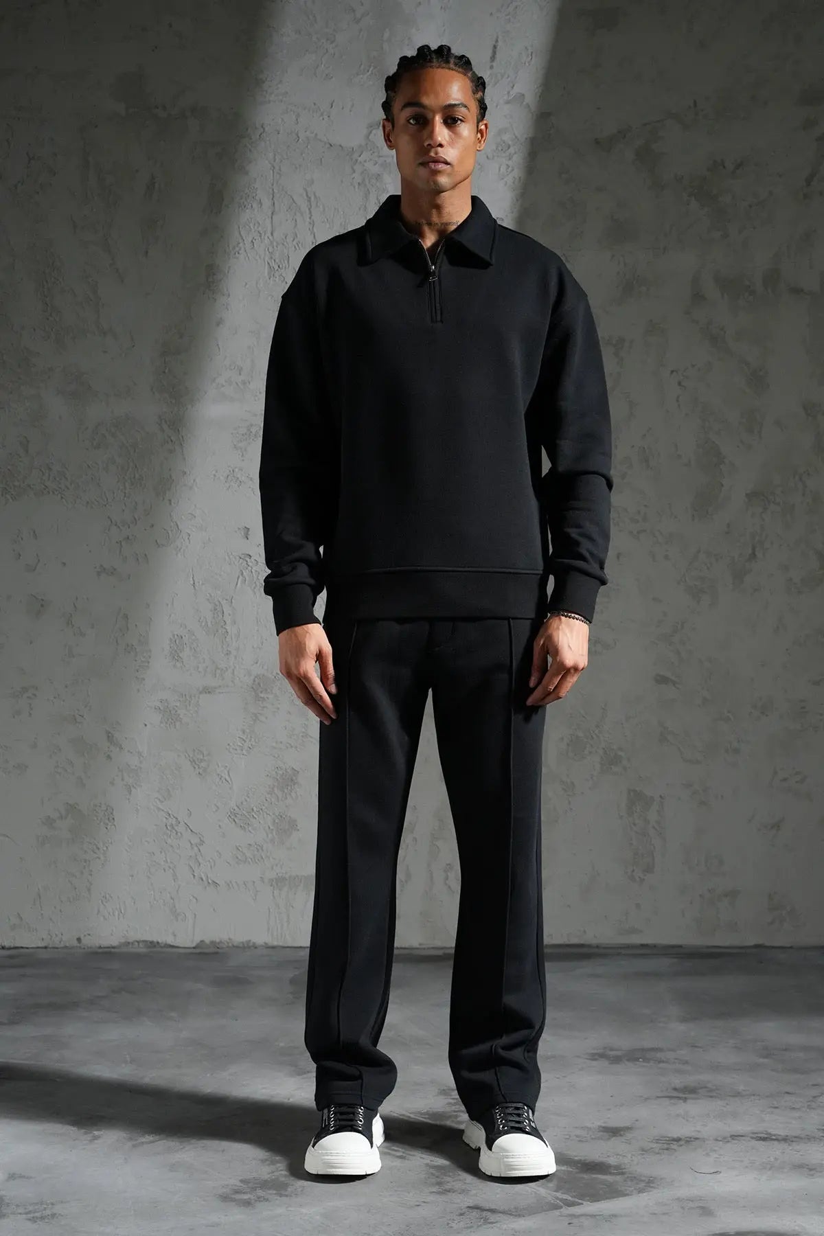 Ensemble Homme Jogging Pull Camionneur Pantalon Jogging Coupe Droite bonhomme