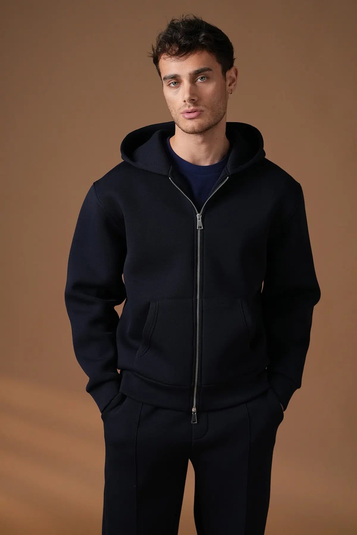 Ensemble jogging Marine zippé – IKAO Paris bonhomme
