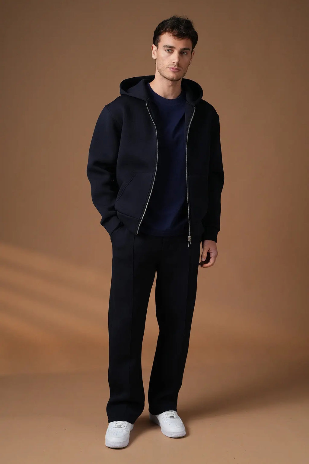 Ensemble jogging Marine zippé – IKAO Paris bonhomme