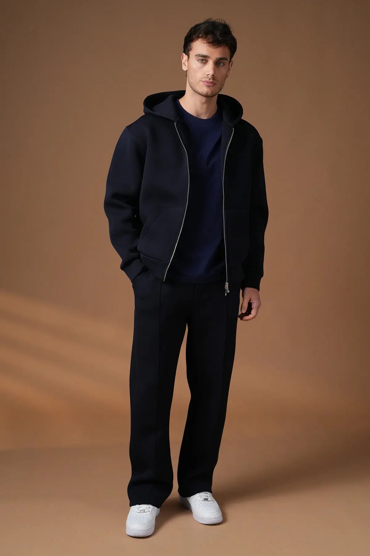 Ensemble jogging Marine zippé – IKAO Paris bonhomme