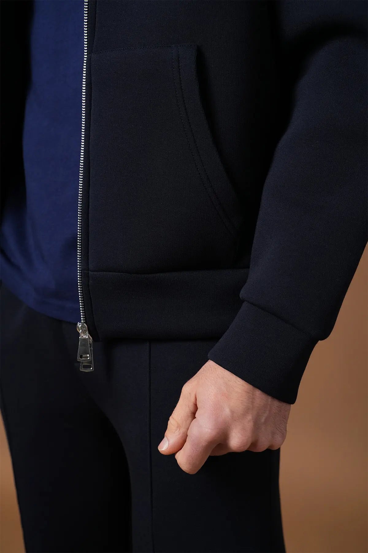 Ensemble jogging Marine zippé – IKAO Paris bonhomme
