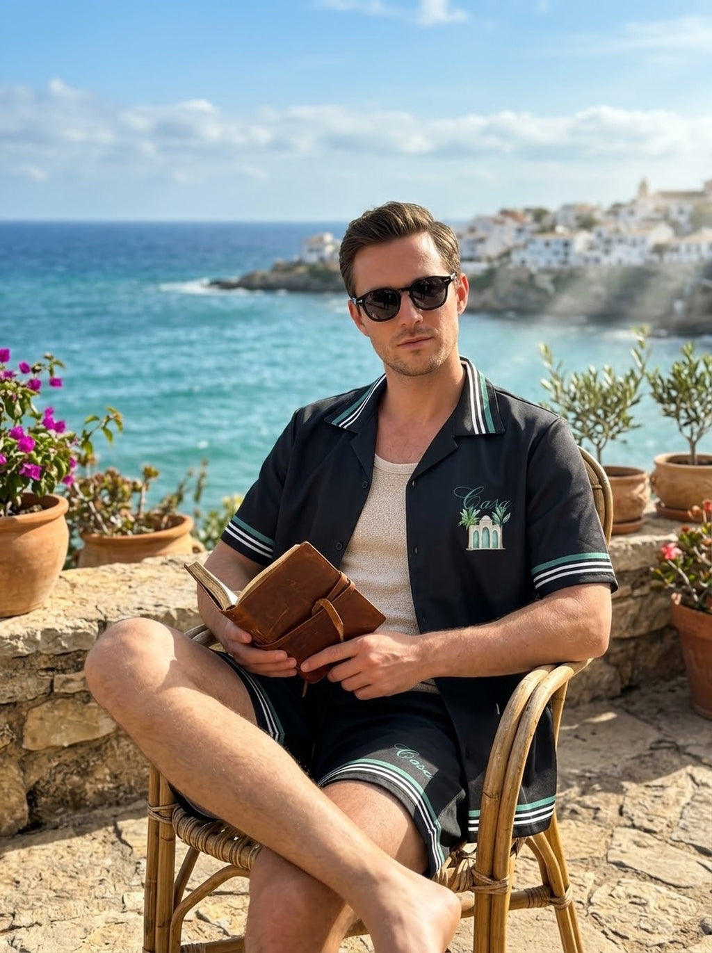 Ensemble chemise et short imprimé Casa riad bonhommeboutique