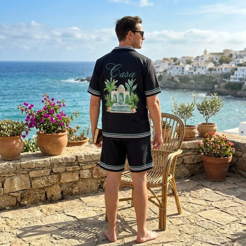 Ensemble chemise et short imprimé Casa riad bonhommeboutique