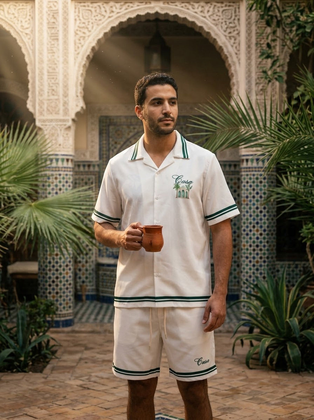 Ensemble chemise et short imprimé Casa riad bonhommeboutique